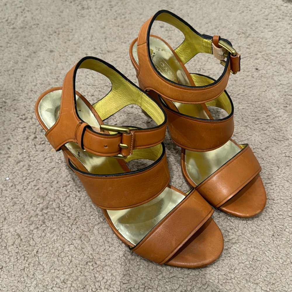 Coach leather heels 6.5